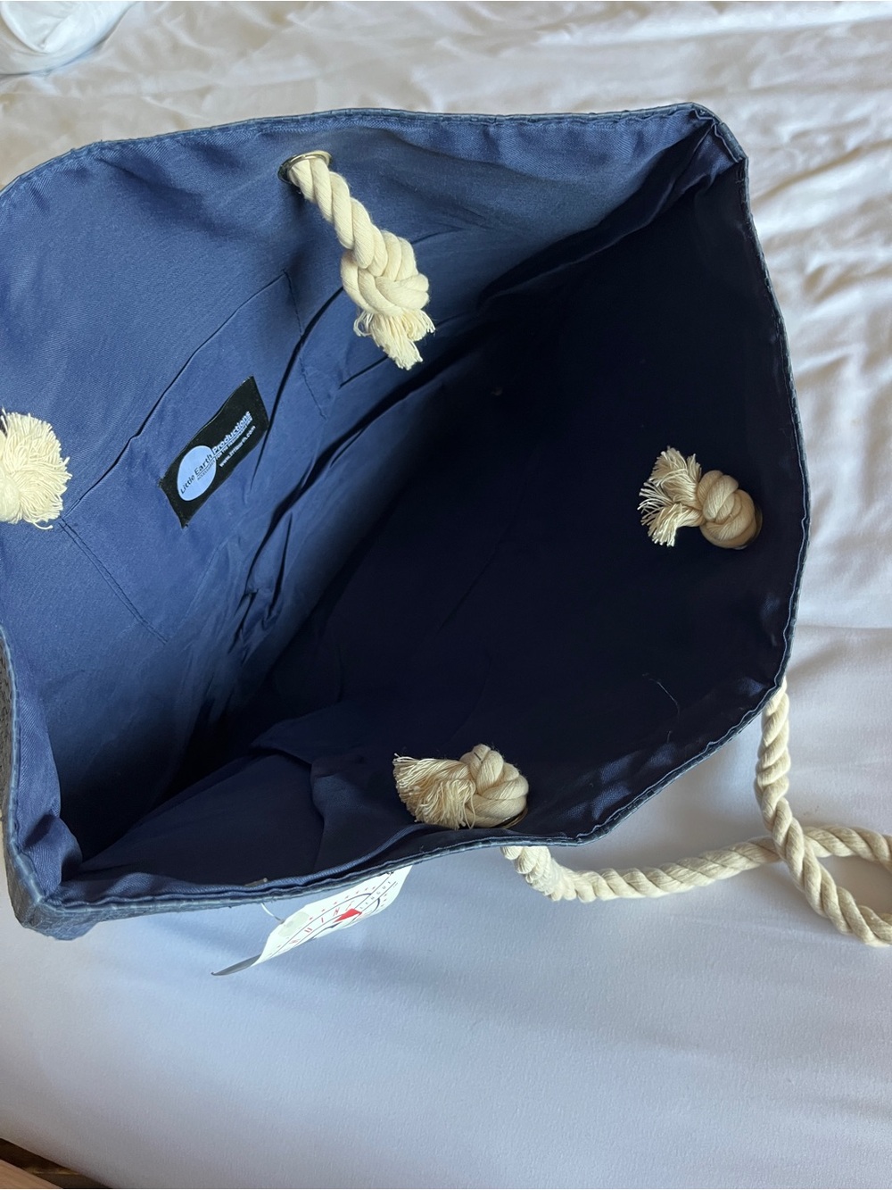 Seattle Mariners Blue Woven Straw Small Love Rope Tote Bag โพ๏ธ - Picture 6 of 15